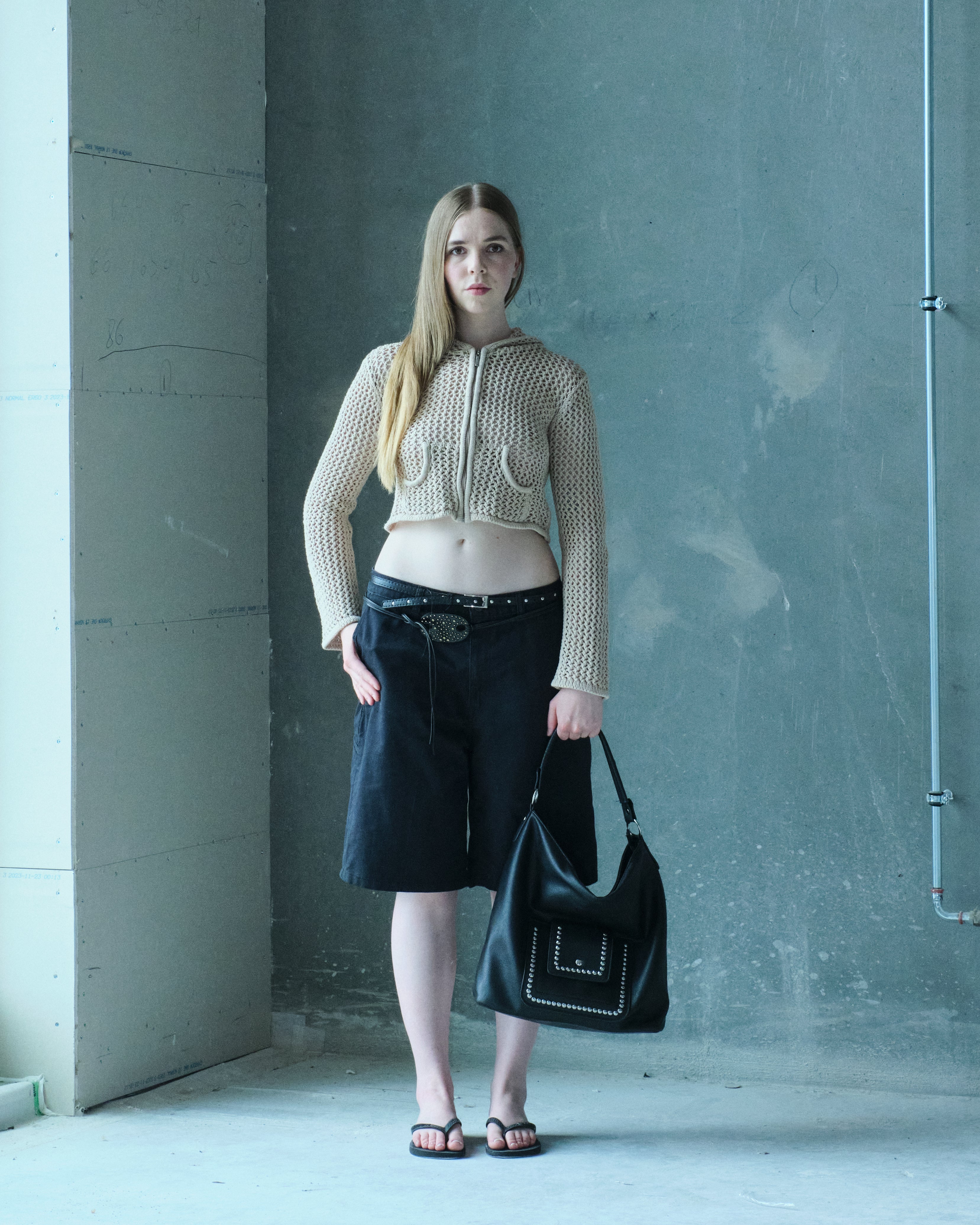 Nude Crochet Cardigan