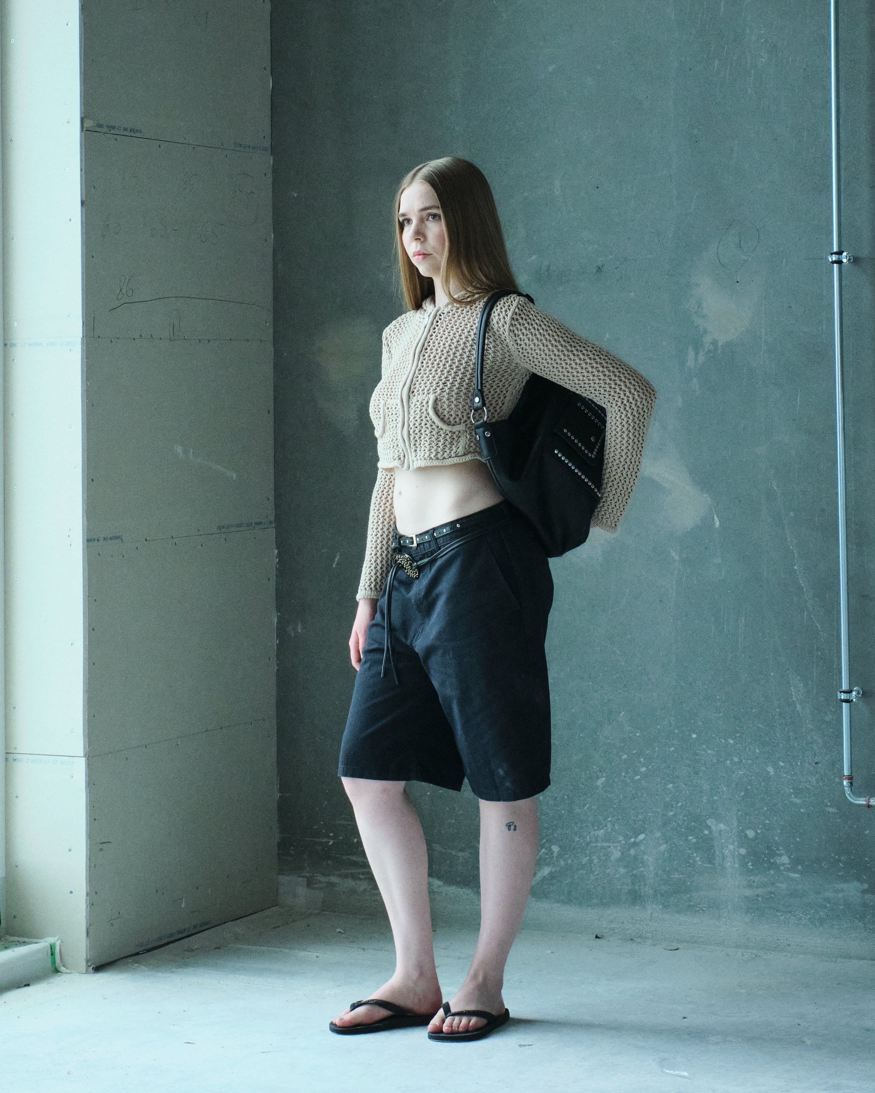 Nude Crochet Cardigan