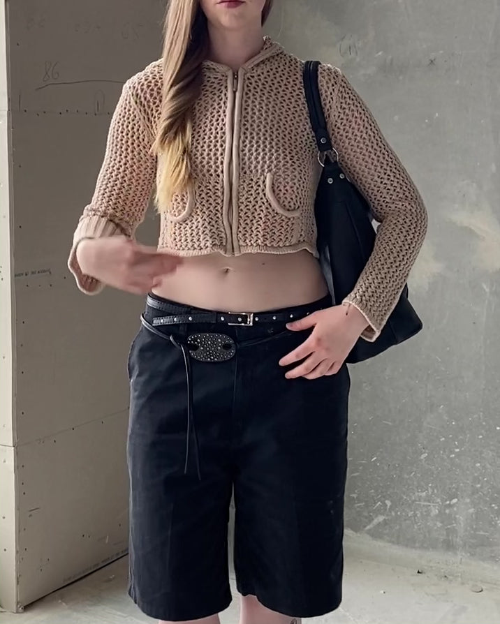 Nude Crochet Cardigan